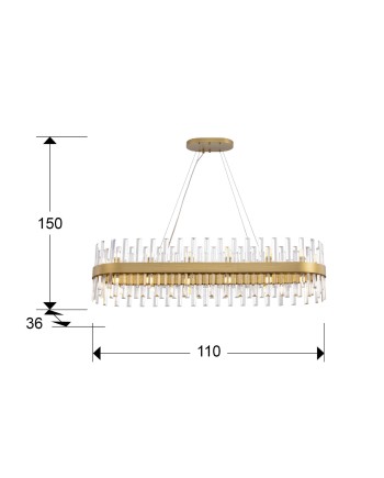 GRACE- LAMPARA 28L ORO OVAL